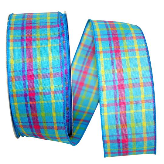 Reliant 2.5" x 50yd. Breezeway Plaid Wired Ribbon